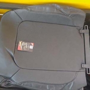 روکش صندلی شاهین, روکش صندلی تمام چرم وسط سوزنی مشکی شاهین