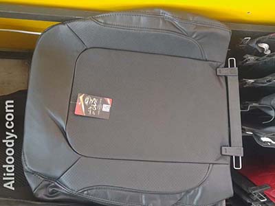 روکش صندلی شاهین, روکش صندلی تمام چرم وسط سوزنی مشکی شاهین